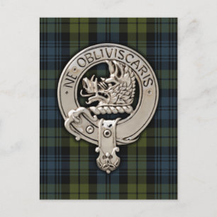 Klan Campbell Vapensköld & Tartan Vykort