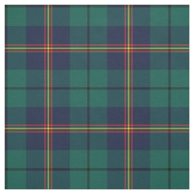 Klan Carmichael Tartan Grönt Plaid Tyg (Provkarta)