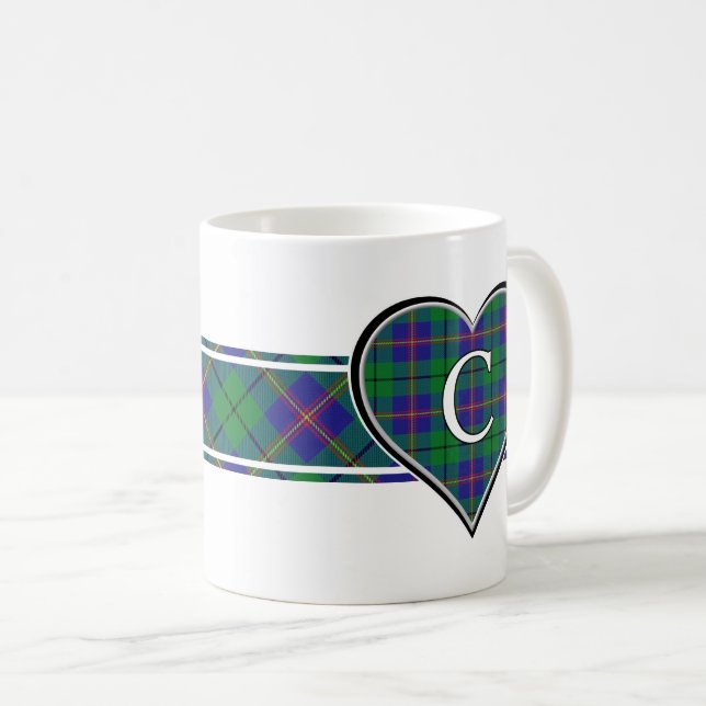 Klan Carmichael Tartan Heart Kaffemugg (Framsida höger)