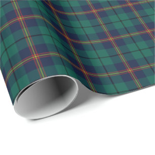Klan Carmichael Tartan Mörk grönt Play Presentpapper