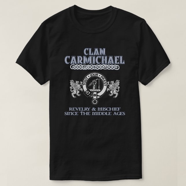 Klan Carmichael vapensköld Scottish klans Scottish T Shirt (Design framsida)
