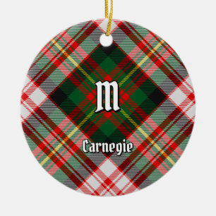 Klan Carnegie Dress Tartan Julgransprydnad Keramik