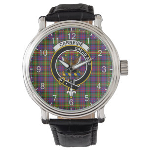 Klan Carnegie Tartan Badge Play, klassiskt tidslös Armbandsur