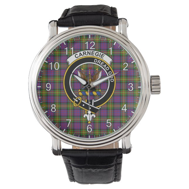 Klan Carnegie Tartan Badge Play, klassiskt tidslös Armbandsur (Framsida)