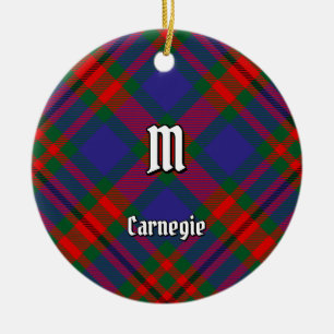 Klan Carnegie Tartan Julgransprydnad Keramik
