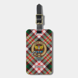 Klan Carnegie Vapensköld över Dress Tartan Bagagebricka
