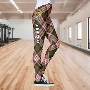 Klan Carnegie Vapensköld över Dress Tartan Leggings