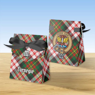 Klan Carnegie Vapensköld över Dress Tartan Presentaskar