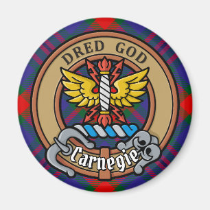 Klan Carnegie Vapensköld över Tartan Magnet