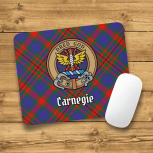 Klan Carnegie Vapensköld över Tartan Musmatta