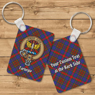 Klan Carnegie Vapensköld över Tartan Nyckelring