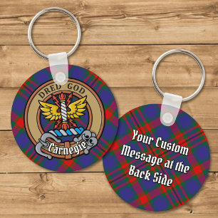 Klan Carnegie Vapensköld över Tartan Nyckelring