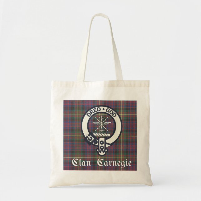 Klan Carnegie Vapensköld Tartan Tygkasse (Framsidan)