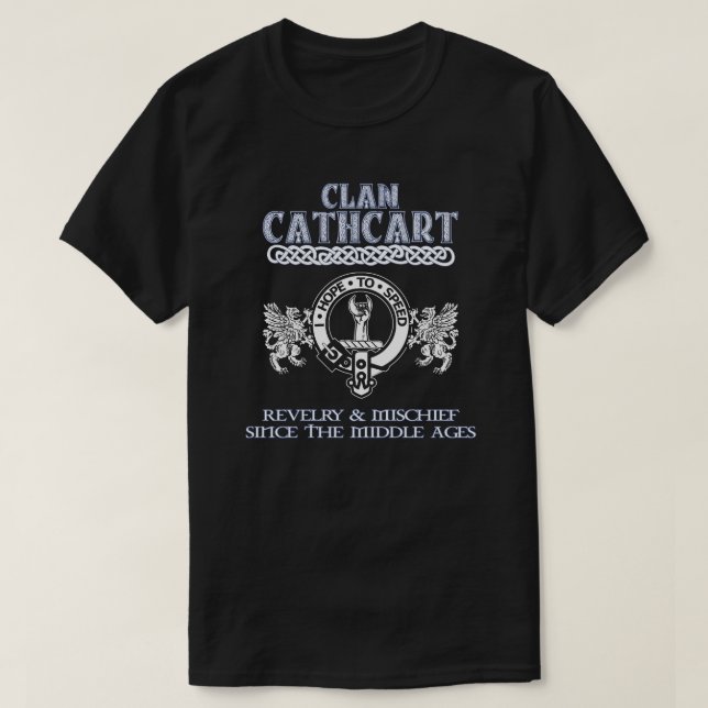 Klan Cathcart vapensköld Scottish klans Scottish S T Shirt (Design framsida)