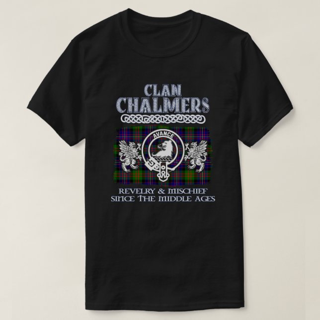 Klan Chalmers vapensköld Scottish klans Scottish S T Shirt (Design framsida)