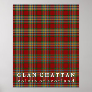 Klan Chattan Färg of Scotland Tartan Poster