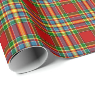 Klan Chattan Tartan Red Scottish Play Presentpapper
