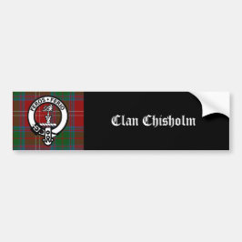 Klan Chisholm Tartan & Vapensköld Badge Bildekal