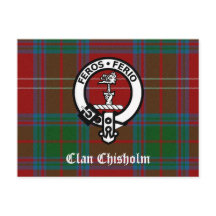 Klan Chisholm Tartan & Vapensköld Badge