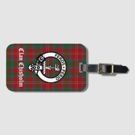 Klan Chisholm Vapensköld Badge & Tartan Bagagebricka