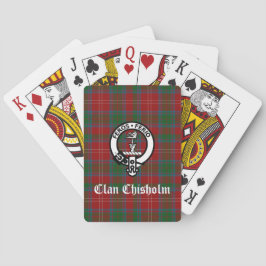 Klan Chisholm Vapensköld Badge & Tartan Casinokort