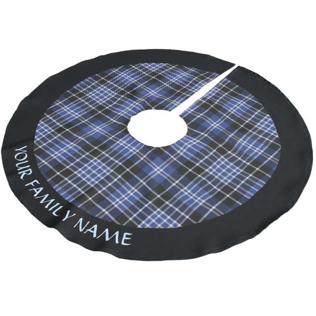 Klan Clark Tartan Julgransmatta Borstad Polyester (Vinklad)