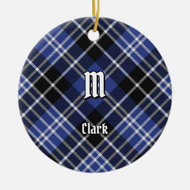 Klan Clark Tartan Julgransprydnad Keramik (Framsidan)