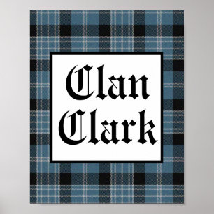 Klan Clark Tartan Square Poster