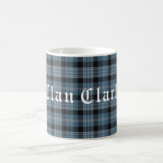 Klan Clark Tartan & Text Kaffemugg (Center)