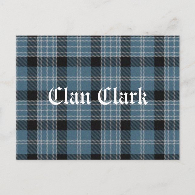 Klan Clark Tartan Vykort (Framsida)