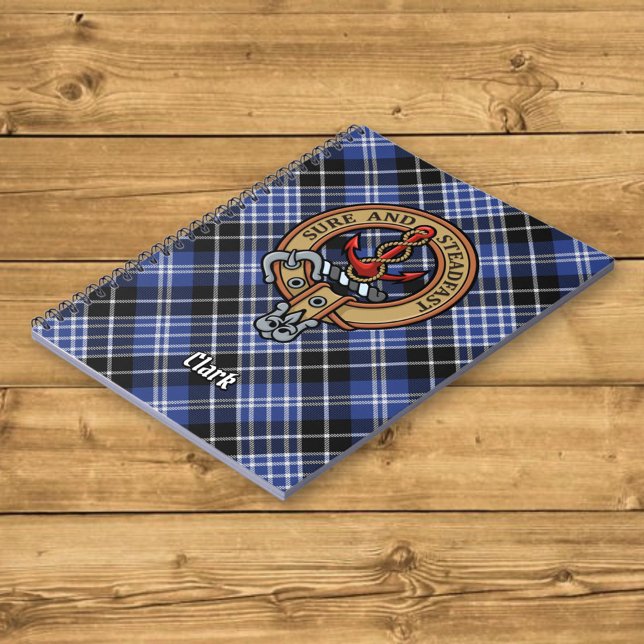 Klan Clark Vapensköld över Tartan Anteckningsbok (Skapare uppladdad)
