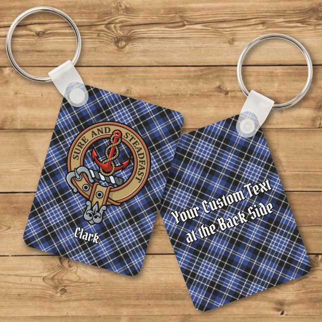 Klan Clark-Vapensköld över Tartan Keychain Nyckelring (Skapare uppladdad)