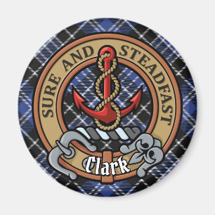 Klan Clark Vapensköld över Tartan Magnet