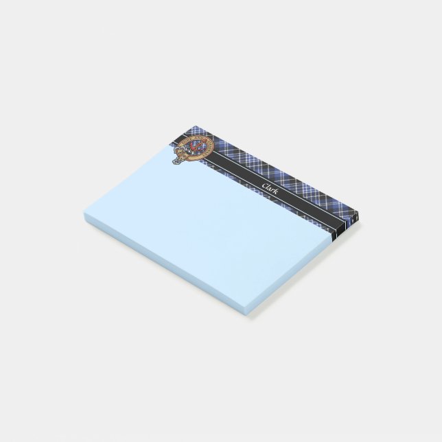Klan Clark Vapensköld Post-it Block (Vinklad)