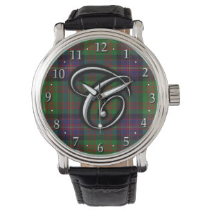 Klan Cochrane Cochran Brev C Monogram Tartan Armbandsur