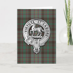 Klan Cochrane Vapensköld & Hunting Tartan Kort