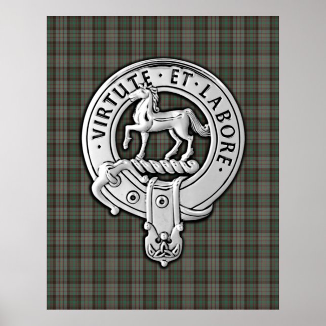 Klan Cochrane Vapensköld & Hunting Tartan Poster (Framsidan)