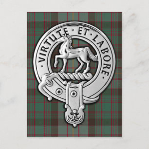 Klan Cochrane Vapensköld & Hunting Tartan Vykort