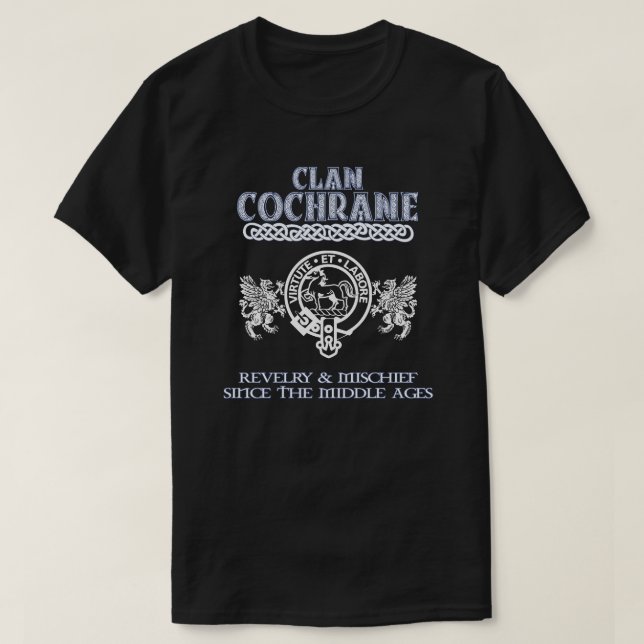 Klan Cochrane vapensköld Scottish klans Scottish S T Shirt (Design framsida)