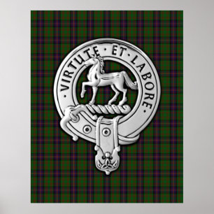 Klan Cochrane Vapensköld & Tartan Poster