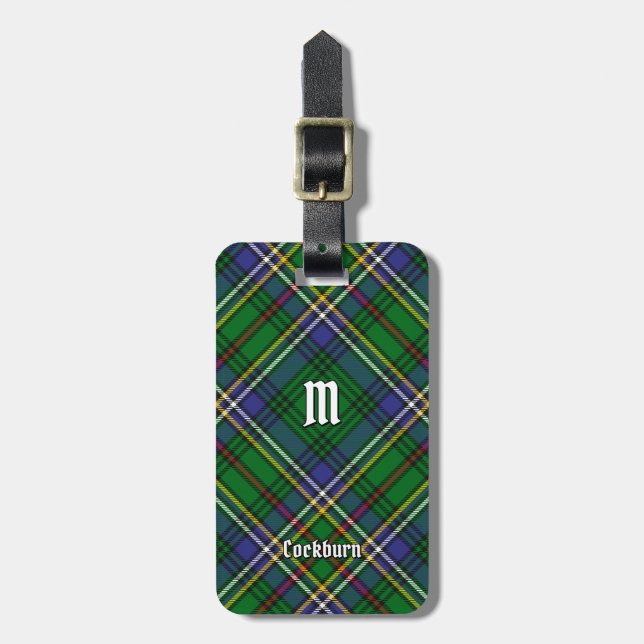 Klan Cockburn Tartan Bagagebricka (Vertikal Framsida)