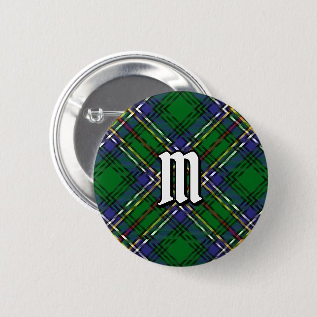 Klan Cockburn Tartan Button Knapp (Framsida & baksida)