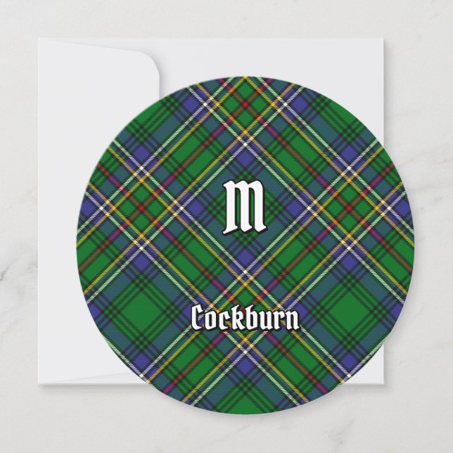 Klan Cockburn Tartan Inbjudningar (Framsida)