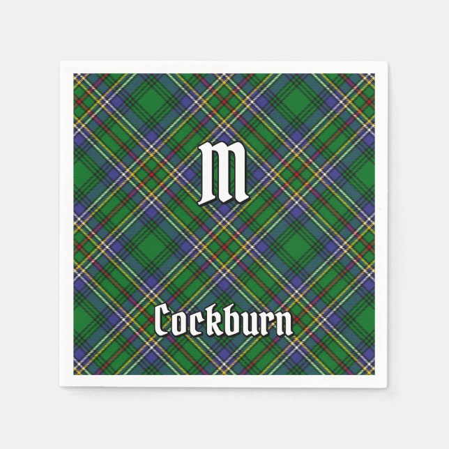 Klan Cockburn Tartan Pappersservett (Framsidan)