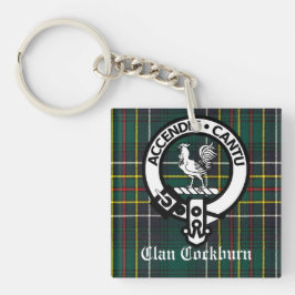 Klan Cockburn Vapensköld Badge och Tartan