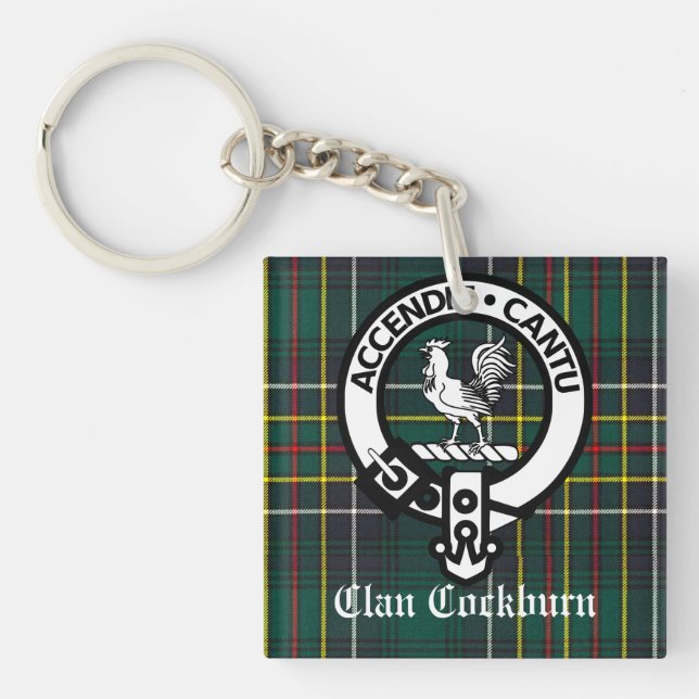 Klan Cockburn Vapensköld Badge och Tartan (Framsidan)