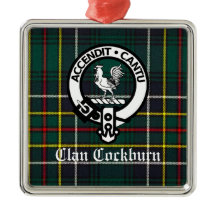 Klan Cockburn Vapensköld Badge och Tartan