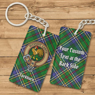 Klan Cockburn-Vapensköld över Tartan