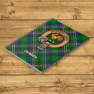 Klan Cockburn-Vapensköld över Tartan Anteckningsbok