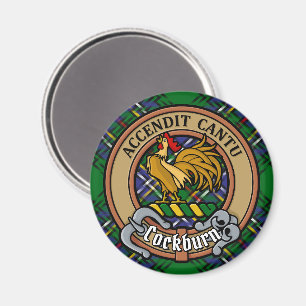 Klan Cockburn-Vapensköld över Tartan Magnet